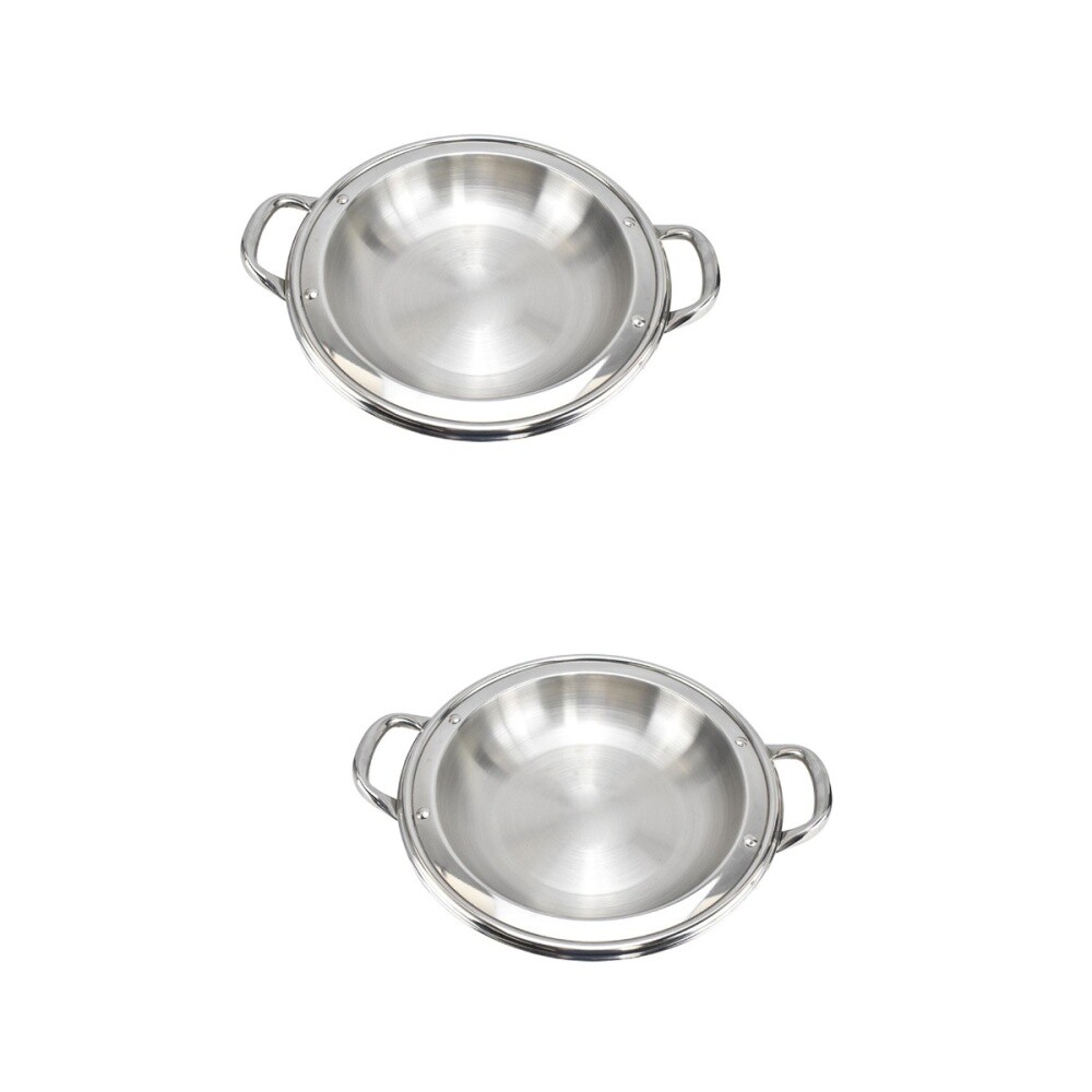 Sartén de acero inoxidable de 2 piezas Práctica olla para el hogar