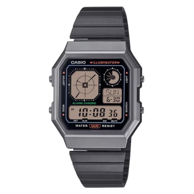 Casio Vintage Retro-Futuristic Analog-Style Digital Black Grey