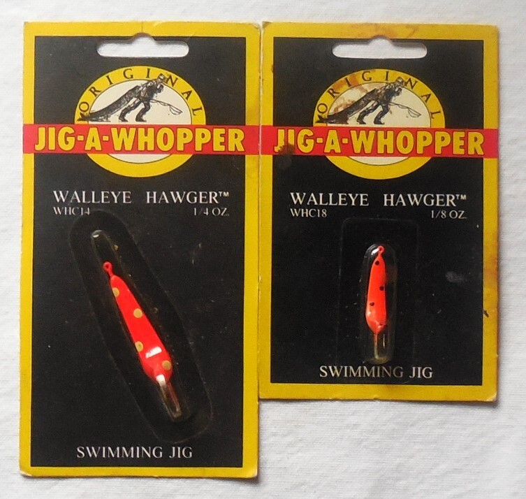 2 Vintage Original Jig-A-Whopper Walleye Hawger jigs