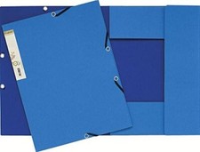 Image of Exacompta Recycled Folder with 3 flaps Recycled card 380gsm, Blue, Red, 25 Pack