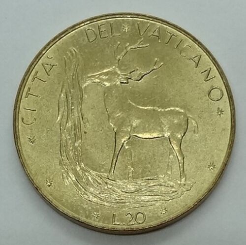 1974/XII VATICAN CITY, 20 LIRE, RED DEER, KM# 120