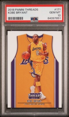 Kobe Bryant 2018 Panini Threads #171 PSA 10 GEM MINT Lakers