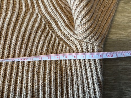 AERE Organic Cotton Blend Knit Dress Long Sleeve Brown Wide Sleeve Mini Size 16 - Picture 12 of 15