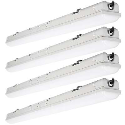 4-Pack 4ft LED Vapor Tight Light, UL Listed Vapor Proof Light, 5000K Daylight