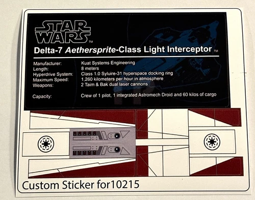 Custom Decal for 10215 Replacement Sticker 10215 Sheet