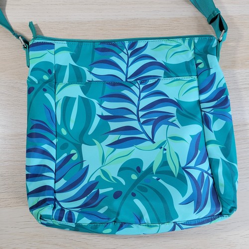 Samantha Brown To Go Printed Tropical Crossbody Bag Palm Leaf Purse Tote NWOT - Picture 4 of 9