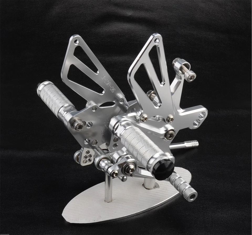 Juego de estriberas traseras plateadas de Estados Unidos para Kawasaki Ninja ZX10R 2011-2023 ABS Foto 4 de 4