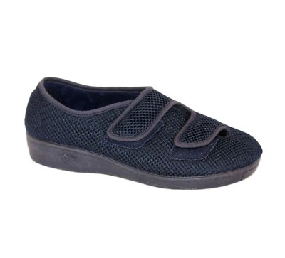 Diamante pantofola scarpa primaverile tessuto due strappi DONNA blu AL6339D eBay