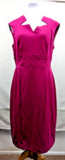TAHARI ASL sz 8 Dress Sheath pink sleeveless tank lined stretchy 0142