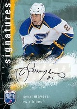 Jamal Mayers autographed Hockey Card Blues 2008 UD Be a Player Signatures #S-JM