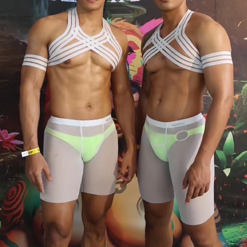 Men Sexy Ultra-thin Transparent Boxer Briefs Shorts Ice Silk Underwear Trunks US - Picture 7 of 18