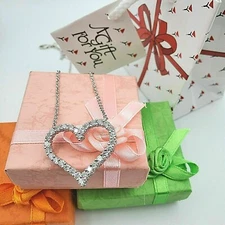 0.75 Ct Round Cut Lab Created Diamond Love Heart Pendant 14K White Gold Plated