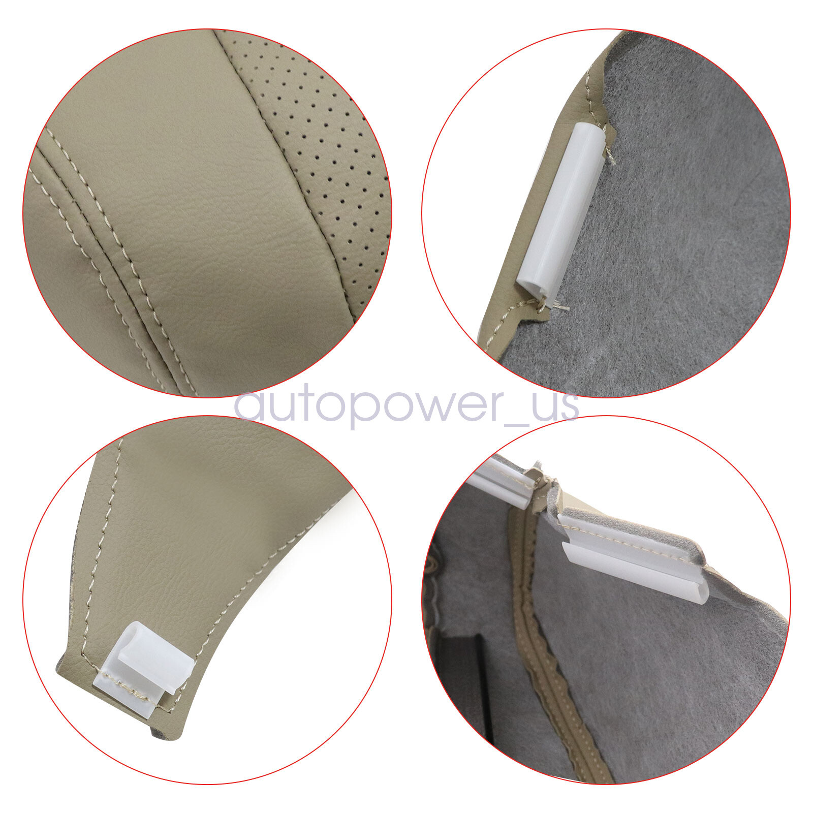 For 2004-2008 Toyota Highlander Driver Side Bottom Leather Seat Cover Tan PERF