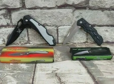 Set of 2 Tac Xtreme / Tac Assault Lockback Tactical Folding Knives ~ 3 3/4" ~ 3"