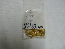 HARTING 09150006221 16AWG FEMALE CRIMP CONTACT PINS LOT OF 100 NEW