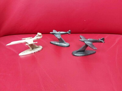 Lot of 3 RARE Polish Technika planes F104 Starfighter & Spitfire & Hurricane die
