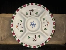 Pfaltzgraff Snow Bear 5 Part Relish Dish Server