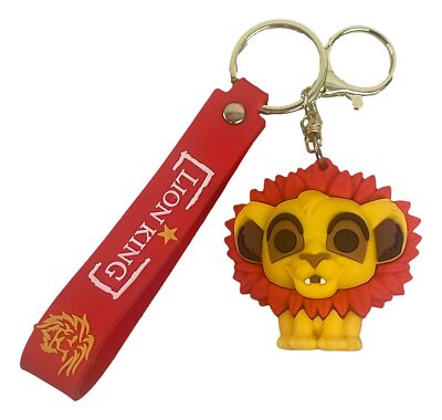 Simba Character from The Lion King 3D Silicone Charm Keychain