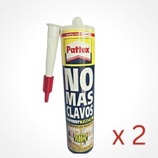 2 X Pattex Mounting Multipurpose Adhesive No More Nail Strong Glue 370g White