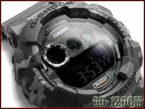 CASIO G-Shock GD120CM-8 GD-120CM-8 Military Camouflage Grey Limited @  79767993429 | eBay