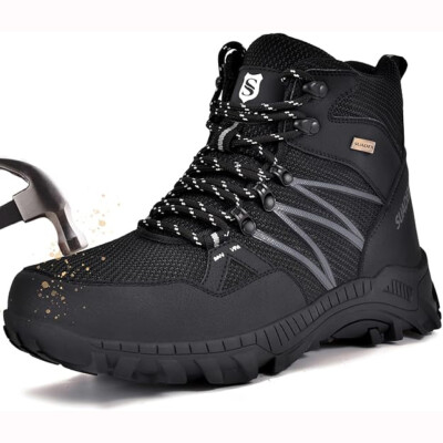 SUADEX Herren Arbeitsschuhe Leicht Stahlkappe Sicherheitsschuhe Sport Sneaker DE