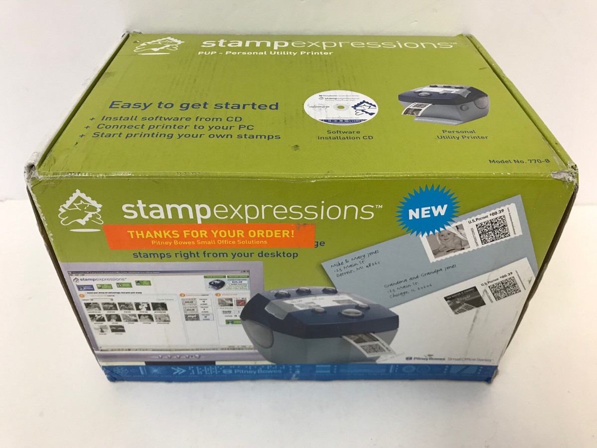 Pitney NEW PITNEY BOWES STAMP EXPESSIONS POSTAGE PRINTER MODEL 770-8 | eBay