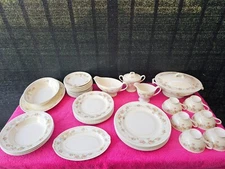 Homer Laughlin Georgian Eggshell Countess Vintage Fine Floral China Set Of 45Pcs