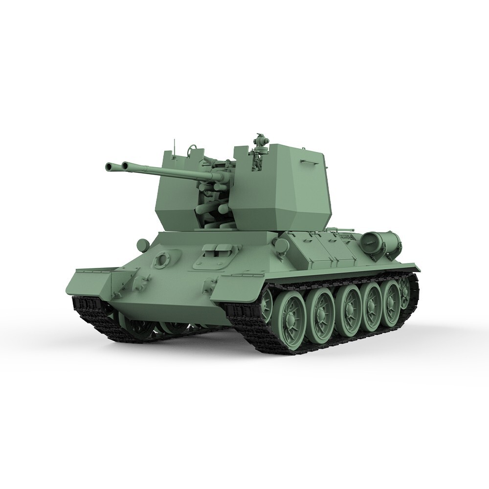 SSMODEL 1/144 Military Model Parts Soviet T-34 Anti Aircraft
