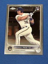 2022 Topps Chrome Sonic Jakson Reetz Rookie #157 Milwaukee Brewers RC (Q)