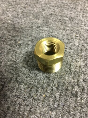 Brass Hex Bushing Adapter 3/8"NPT Male to 1/8"NPT Female - Picture 1 of 1