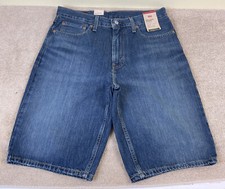 Levi's 469 Loose Shorts Men's Size 31 Blue Wash Denim 100 Cotton NWT