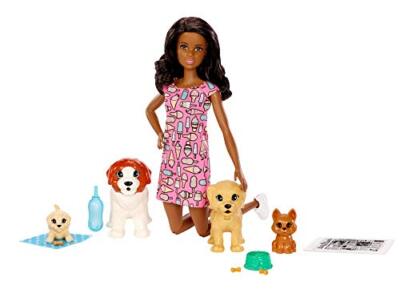 Barbie FXH09 - Hundesitterin und Welpen, brünett
