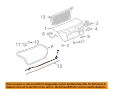 Barra de torsión de tapa de maletero de iones Saturn GM OEM 03-07 22707540