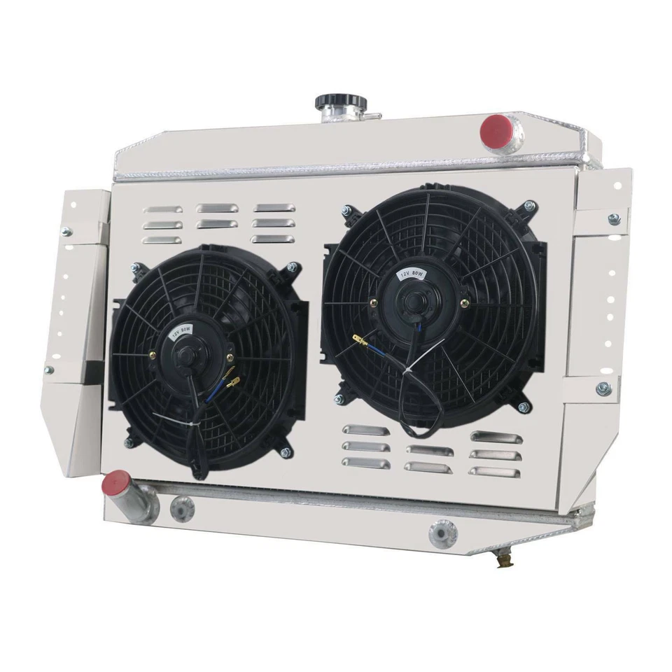 For 1972-1979,1977 Jeep Wagoneer/Cherokee 5.9L V8 3 Row Radiator+ Shroud Fan Foto 3 de 4