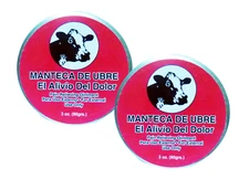 2 Manteca De Ubre Vaquita Pain Relieving Ointment Muscle Pain UDDER BALM 3oz CAN
