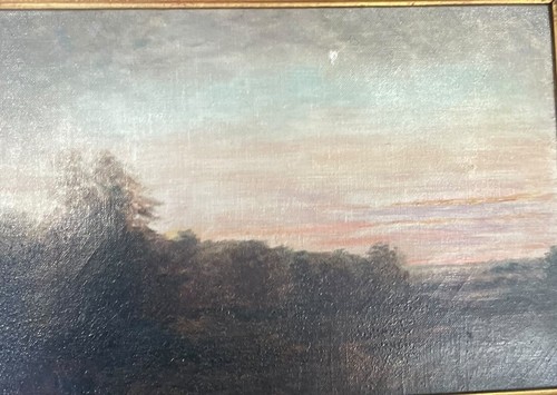 Antique French Oil on Canvas Landscape Painting Gilt Frame 19th Century Rare Old - Picture 12 of 12