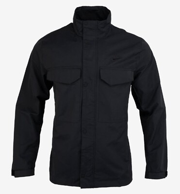 Nike Herren NSW SPO M65 Woven Jacken Schwarz Training Trikot Oberteil Jacke C...