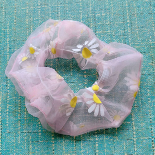 Hair Scrunchies Elastic Soft Gauze Daisy Pattern Large Intestine Hair Bands GF0 - Picture 1 of 37