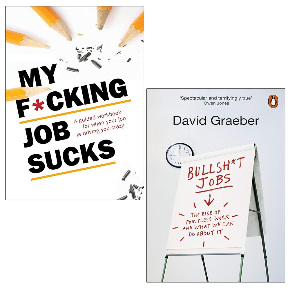 My F cking Job Sucks Chartwell Books, Bullshit Jobs David Graeber 2 Books Set