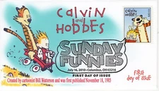 AO 4468-2, 2010, Sunday Funnies, Pictorial Postmark, Add-on Cachet, First Day Co