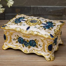  CLAIR DE LUNE DEBUSSY SKYBLUE VINTAGE TIN ALLOY WIND UP MUSIC BOX