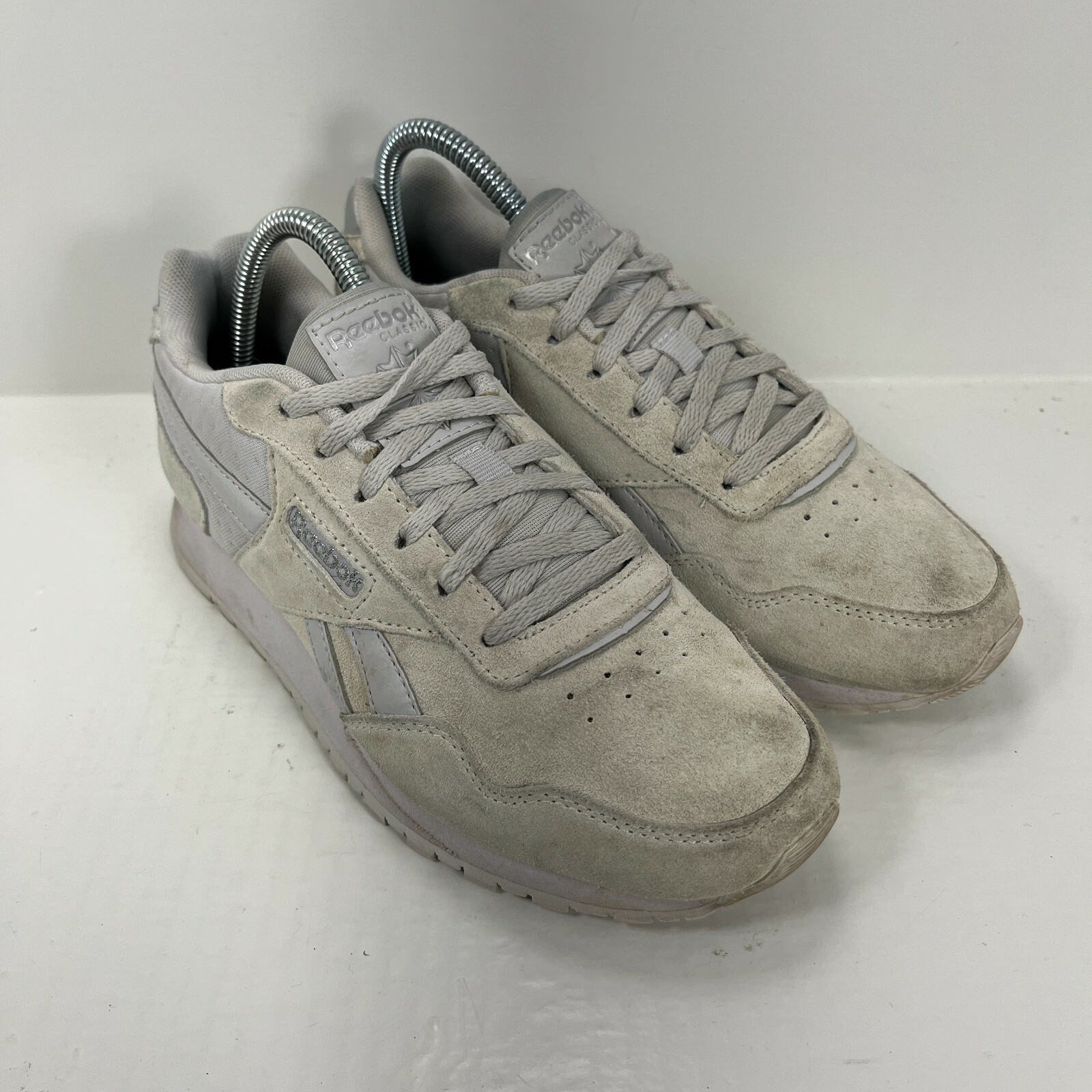 Reebok Classic Harman Run Clip White Silver Womens US Size 6.5 Sneakers |