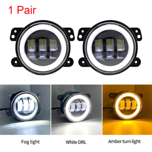1 Pair Car Fog light 4 Inch LED 1500lm Driving Lamp Work Light For Jeep JK TJ - Picture 1 of 15