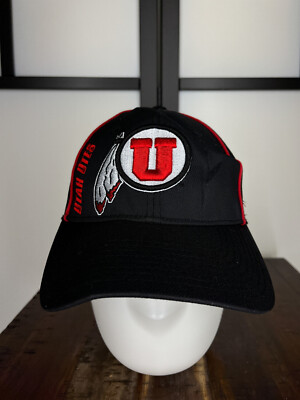 Utah Utes Hat Cap Fitted Adult Small Black Red Polyester Mesh Back Zephyr NCAA