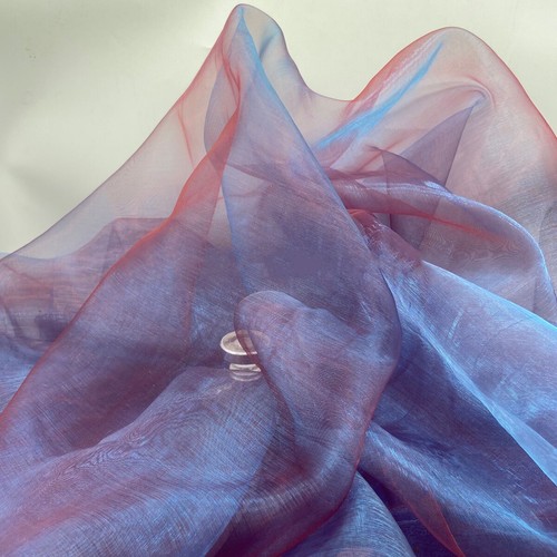 Shiny Colorful Gradient Organza Fabric Transparent Flash Iridescent Gauze Fabric - Picture 21 of 40