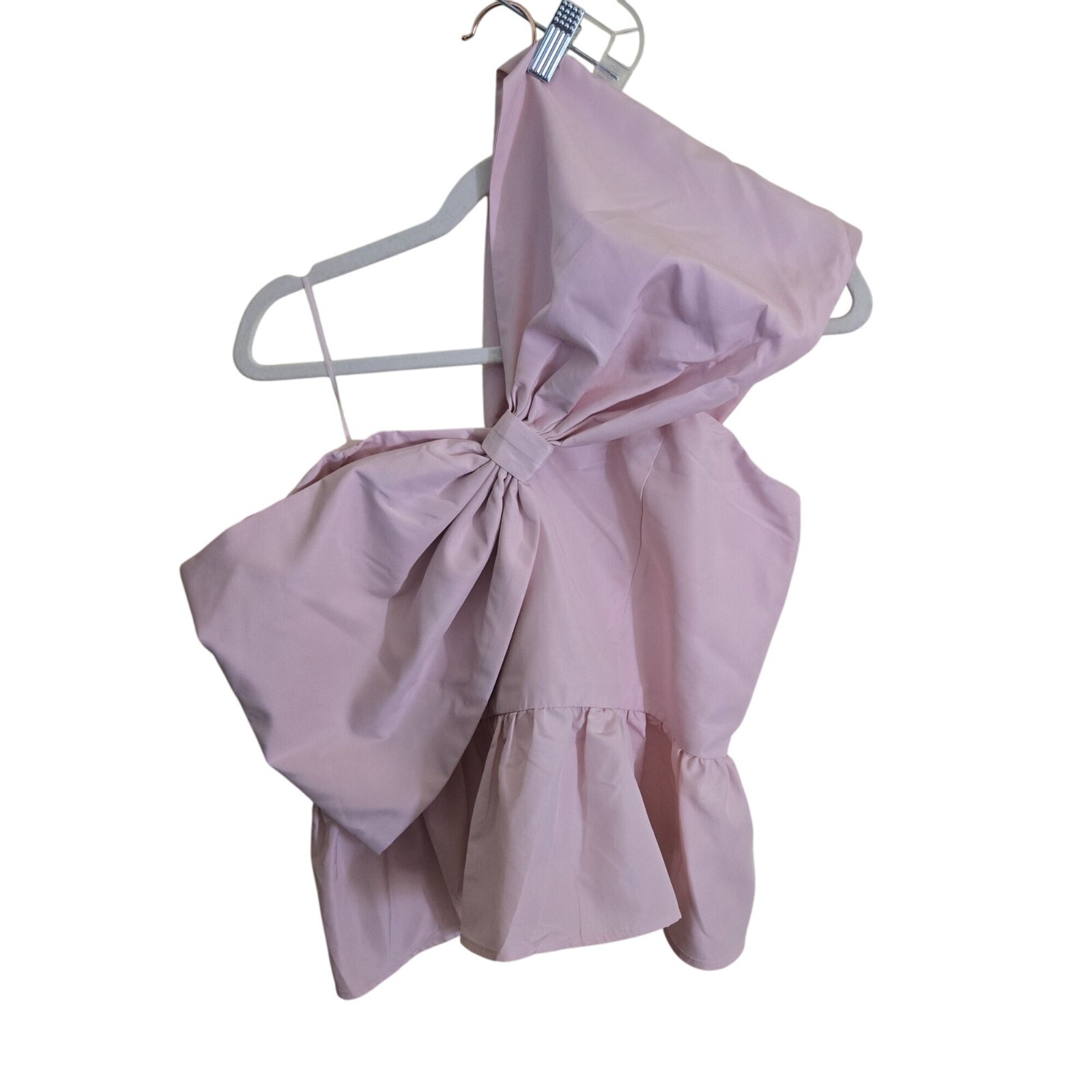 Express One Shoulder Statement Bow Corset Peplum … - image 2