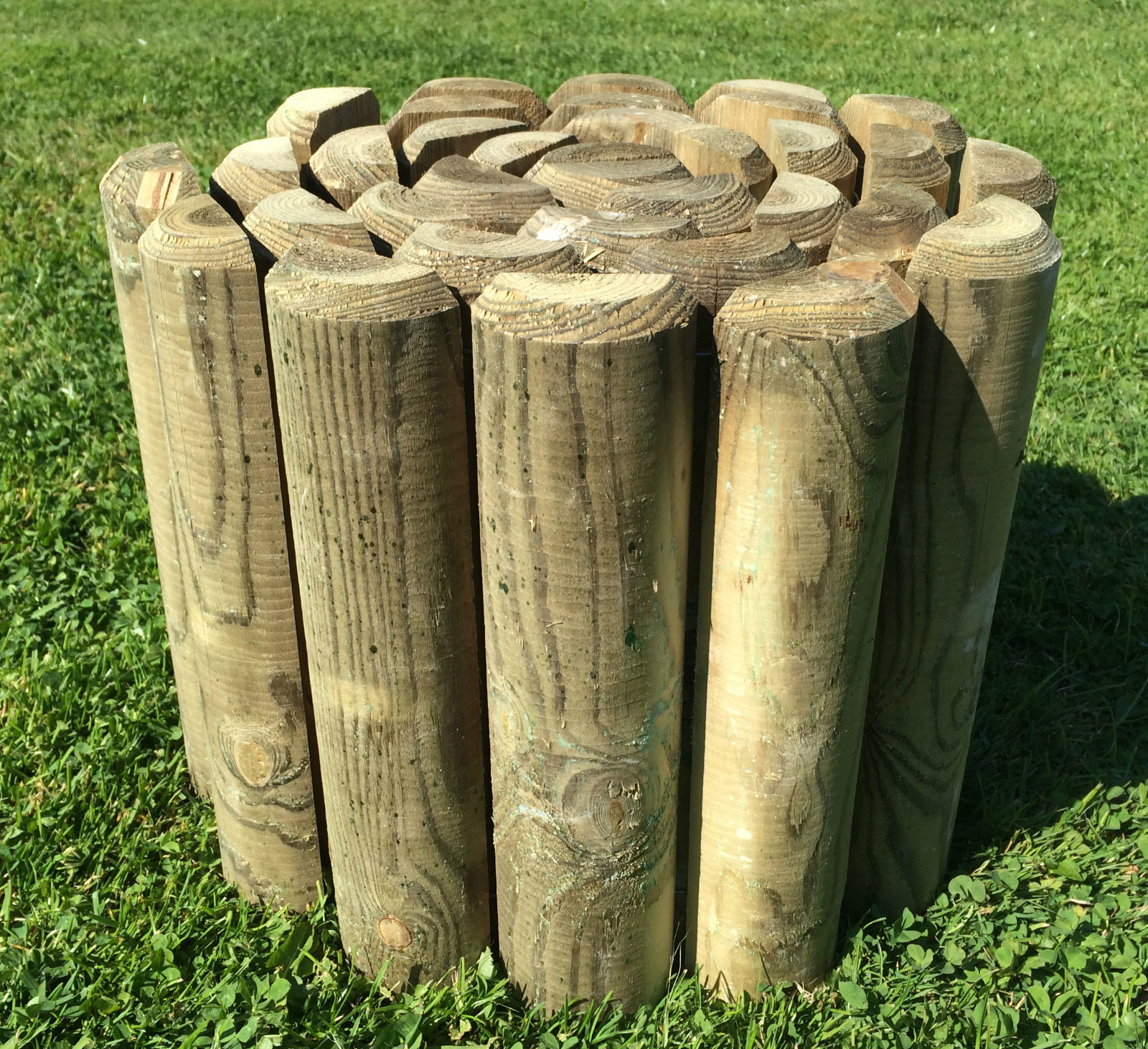 Log Roll Border Edging Fencing Edge Garden Wooden Lawn Path 12"" high 2.4m long