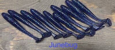 3  Paddle Tail Swimbait Soft Plastic Keitech Style Perch Walleye Bass 10/pack