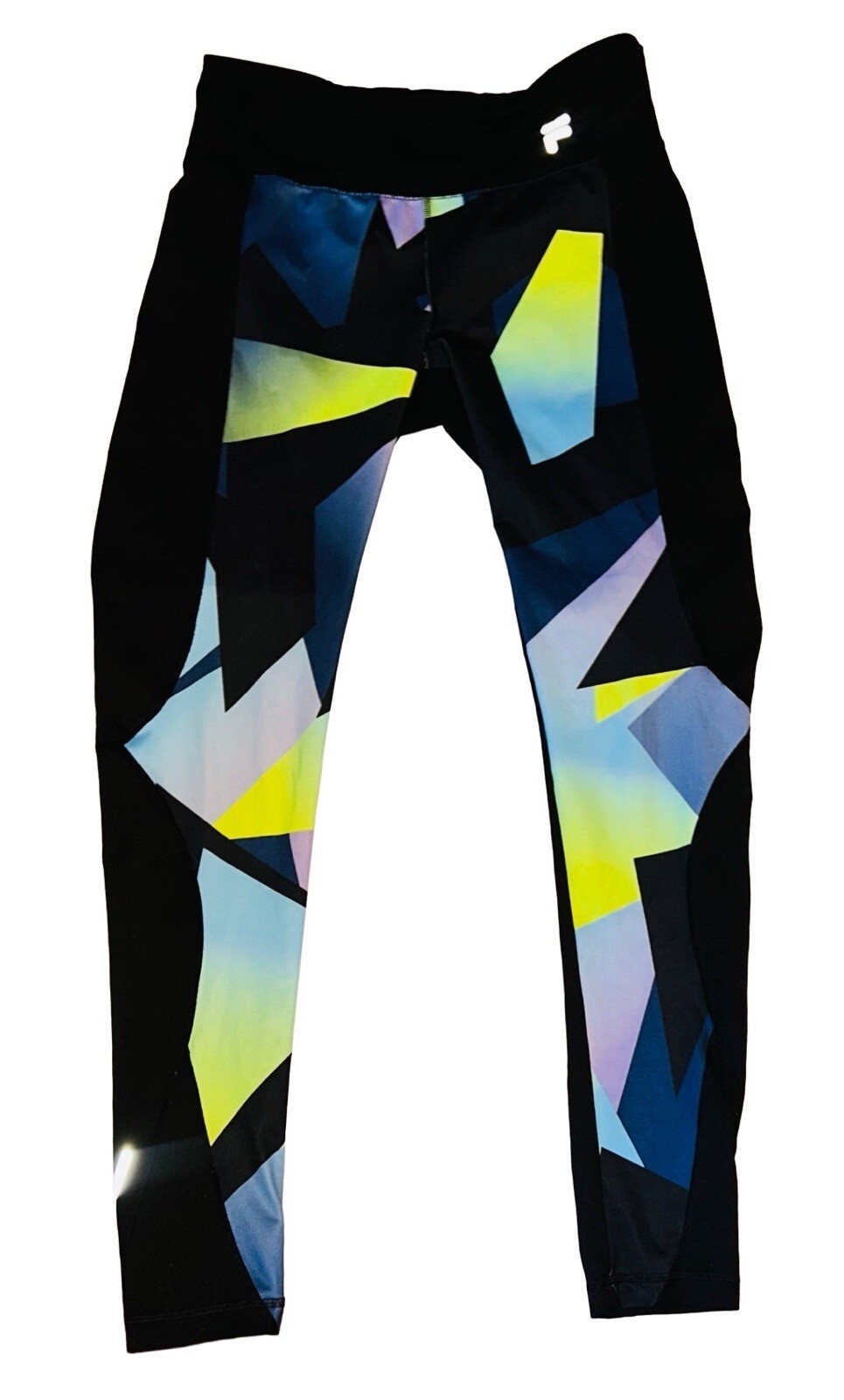 Fila Sport Leggings Donna M Nero Activewear Pantaloni da Corsa Allenamento