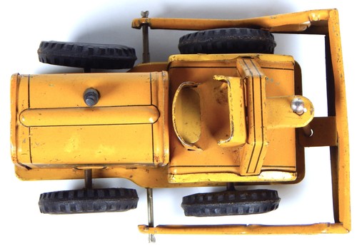 1950S LINEMAR TOYS MARX FRICTION TIN POWER BULL DOZER CONSTRUCTION VEHICLE TOY - Picture 9 of 11